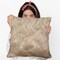 Edge Collections - Double sided 26" x 26" - Brown Gold - Luxury Faux Fur Rabbit Throw Pillow - 1 Piece